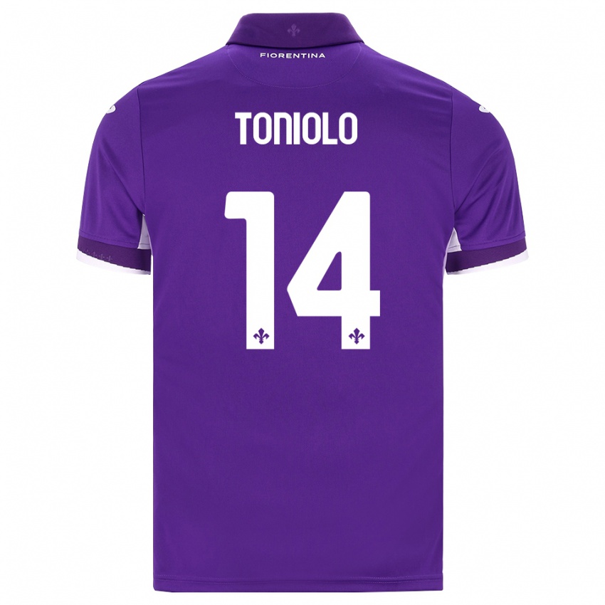 נשים Martina Toniolo #14 סגול לבן ורוד ג'רזי ביתית 2026/27 חולצה קצרה