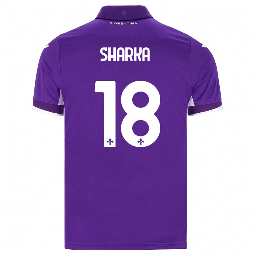 נשים Gentjan Sharka #18 סגול לבן ורוד ג'רזי ביתית 2026/27 חולצה קצרה