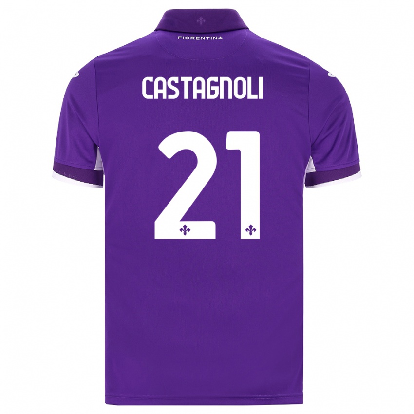 נשים Filippo Castagnoli #21 סגול לבן ורוד ג'רזי ביתית 2026/27 חולצה קצרה