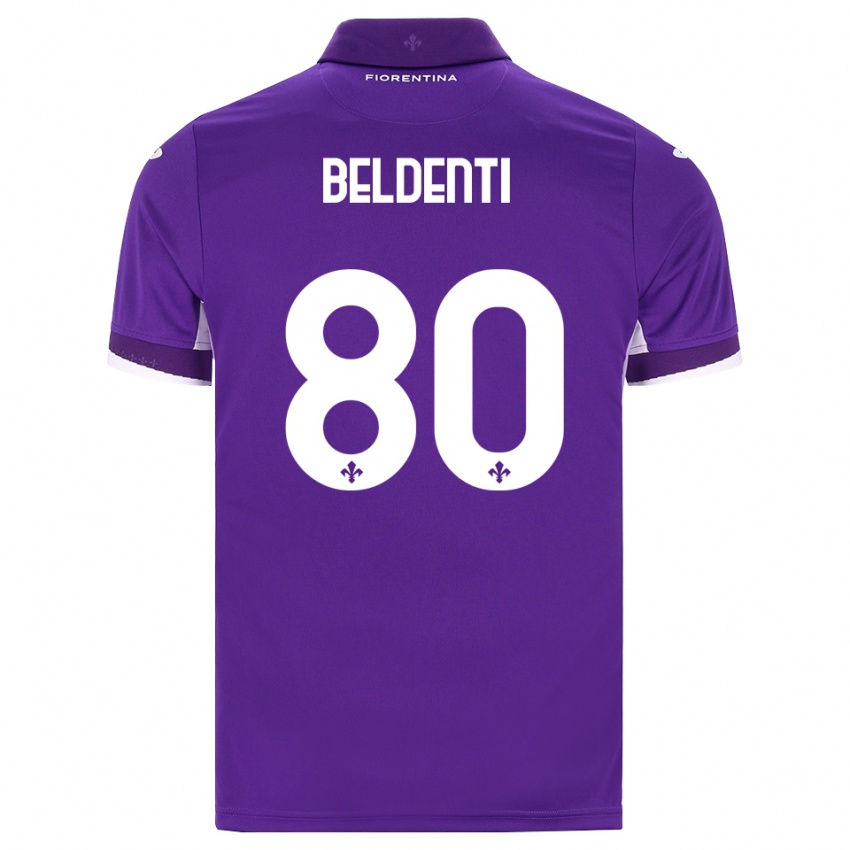 נשים Dennis Beldenti #80 סגול לבן ורוד ג'רזי ביתית 2026/27 חולצה קצרה