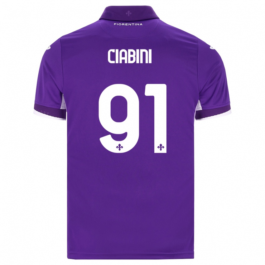 נשים Giulia Ciabini #91 סגול לבן ורוד ג'רזי ביתית 2026/27 חולצה קצרה
