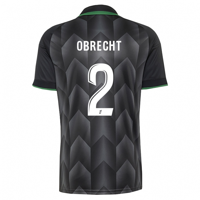 נשים Laura Obrecht #2 לבן שחור ירוק הרחק ג'רזי 2026/27 חולצה קצרה