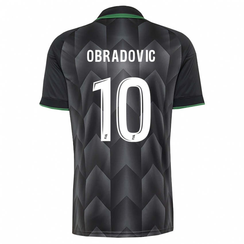 נשים Ognjen Obradovic #10 לבן שחור ירוק הרחק ג'רזי 2026/27 חולצה קצרה
