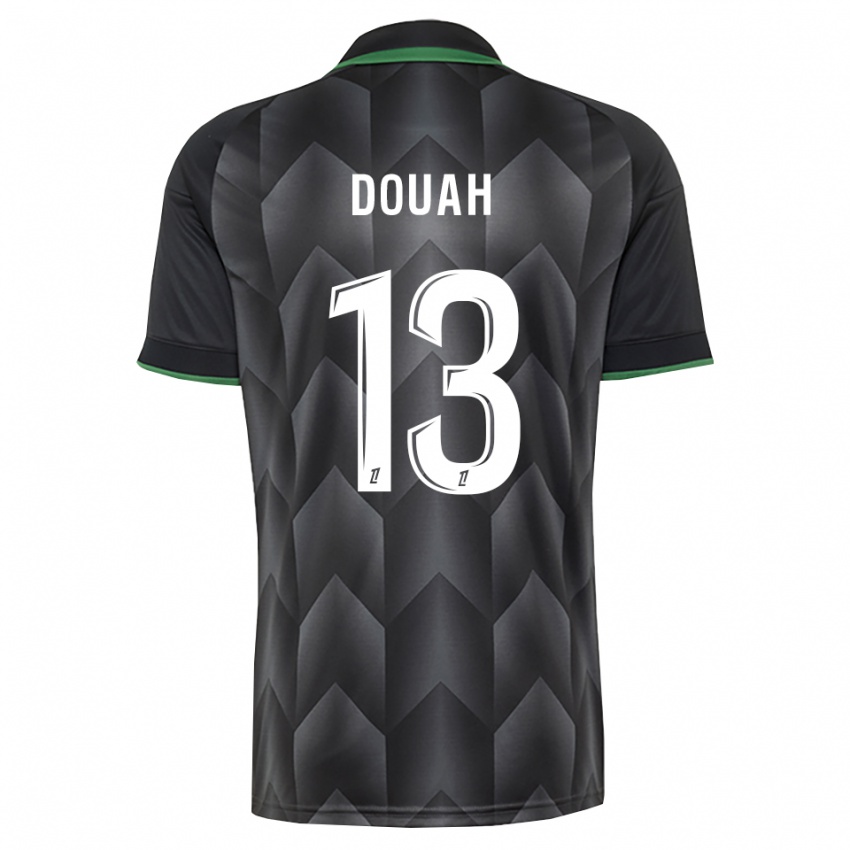 נשים Chemssedine Douah #13 לבן שחור ירוק הרחק ג'רזי 2026/27 חולצה קצרה