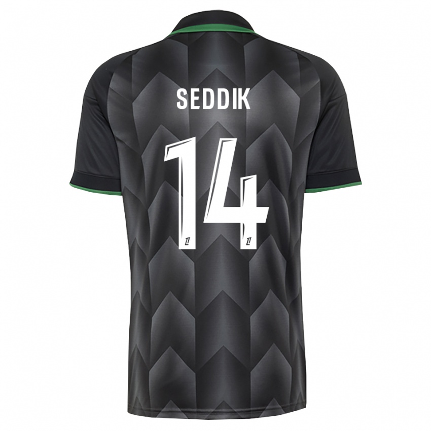 נשים Mohamed Seddik #14 לבן שחור ירוק הרחק ג'רזי 2026/27 חולצה קצרה
