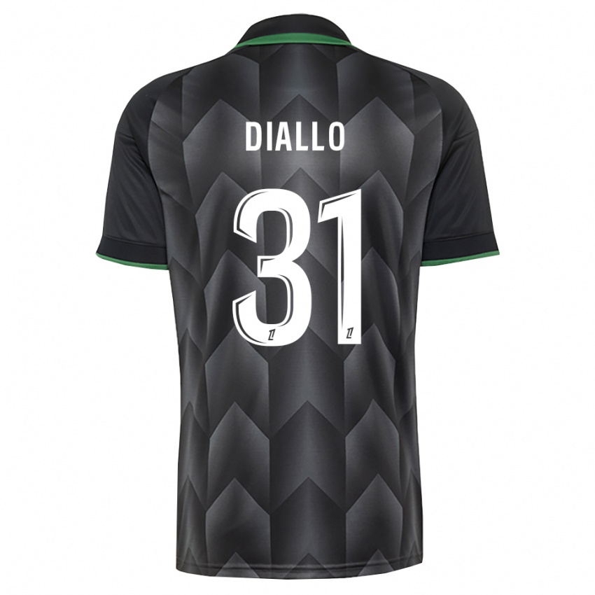 נשים Alpha Diallo #31 לבן שחור ירוק הרחק ג'רזי 2026/27 חולצה קצרה