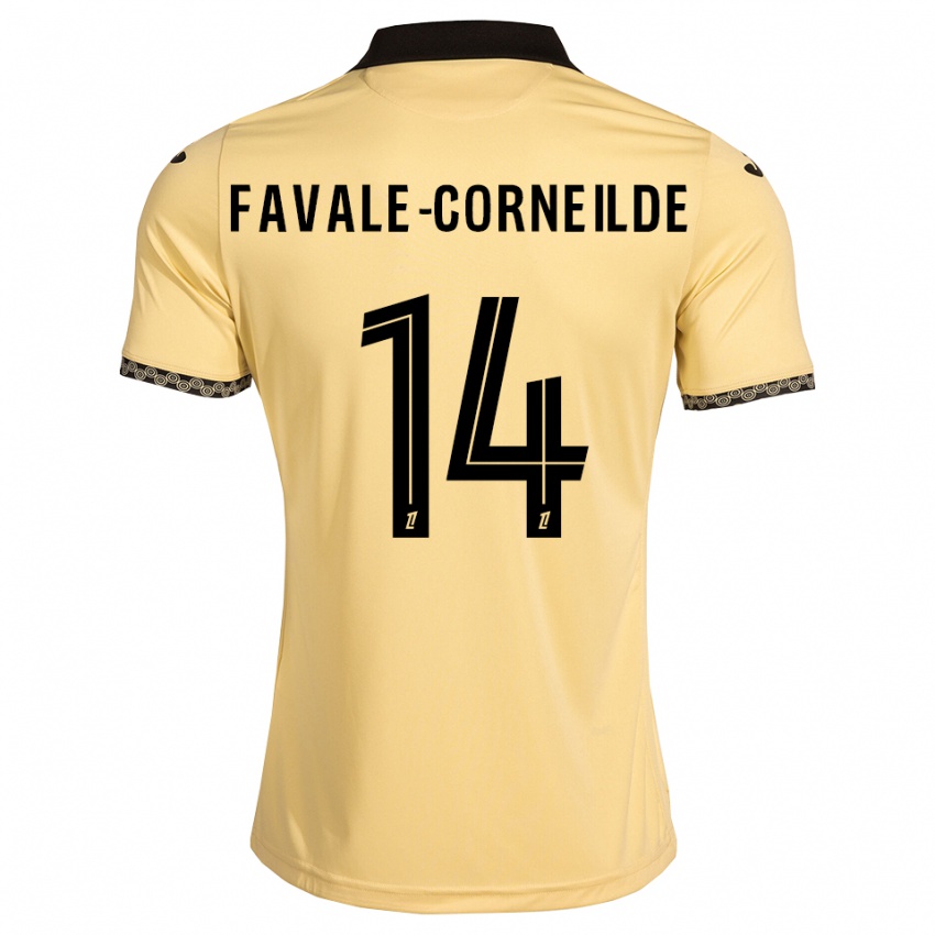 נשים Gianni Favale-Corneilde #14 לבן נאבאחו שחור הרחק ג'רזי 2026/27 חולצה קצרה