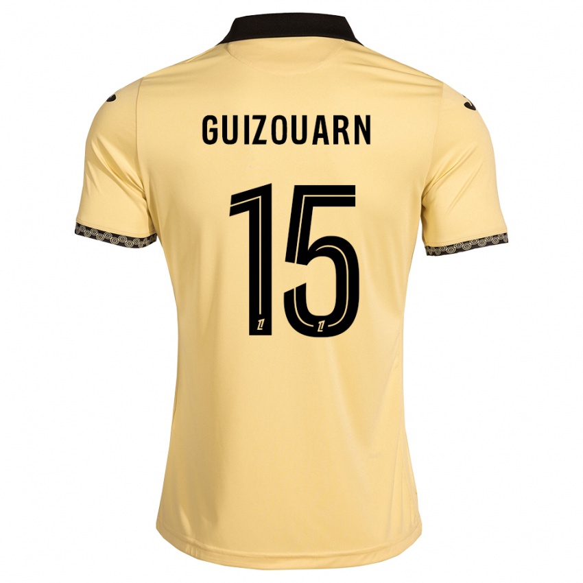 נשים Dorian Guizouarn #15 לבן נאבאחו שחור הרחק ג'רזי 2026/27 חולצה קצרה