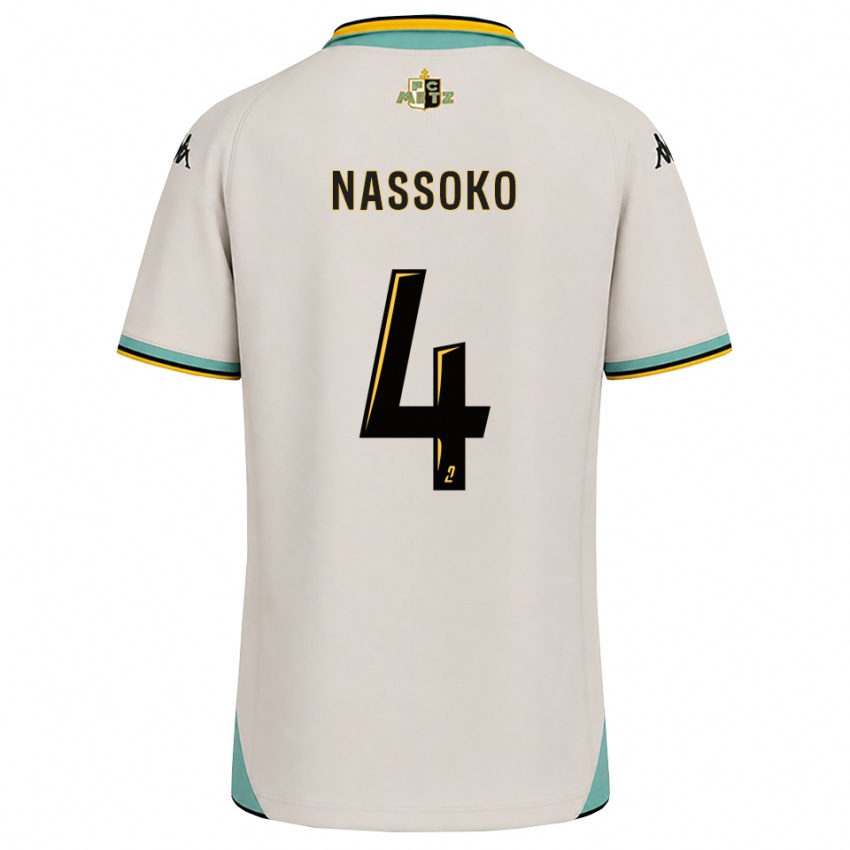 נשים Abdoulaye Nassoko #4 לבן פרחוני שחור הרחק ג'רזי 2026/27 חולצה קצרה