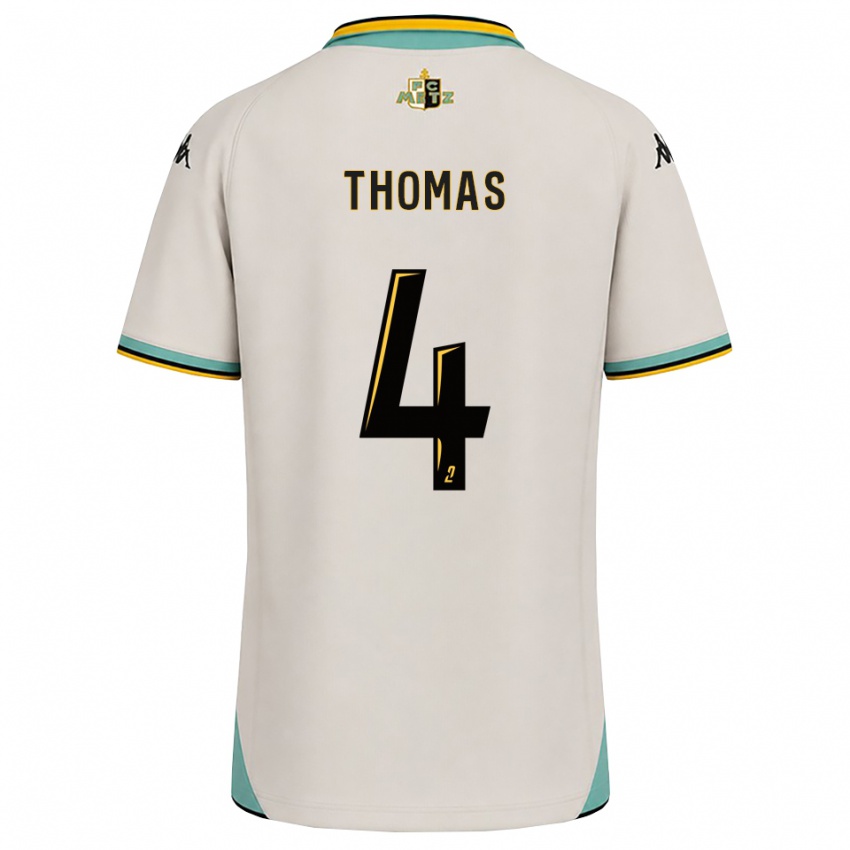 נשים Gabriel Thomas #4 לבן פרחוני שחור הרחק ג'רזי 2026/27 חולצה קצרה