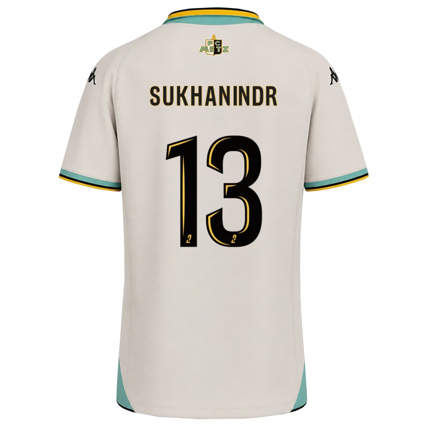 נשים Suparith Sukhanindr #13 לבן פרחוני שחור הרחק ג'רזי 2026/27 חולצה קצרה