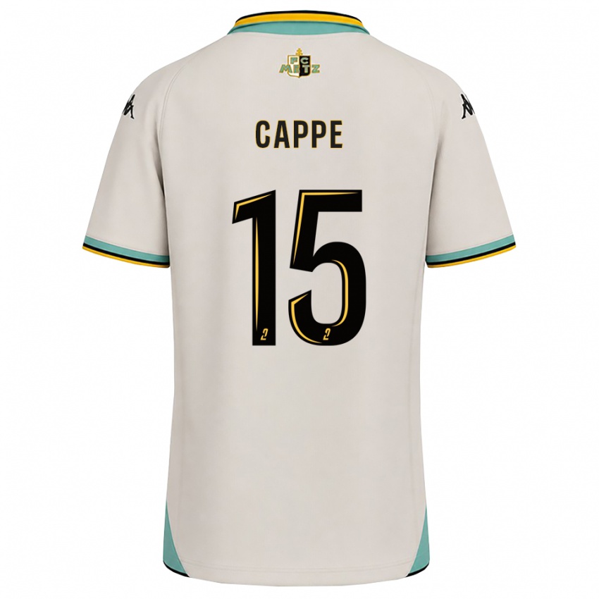 נשים Djibril Cappe #15 לבן פרחוני שחור הרחק ג'רזי 2026/27 חולצה קצרה