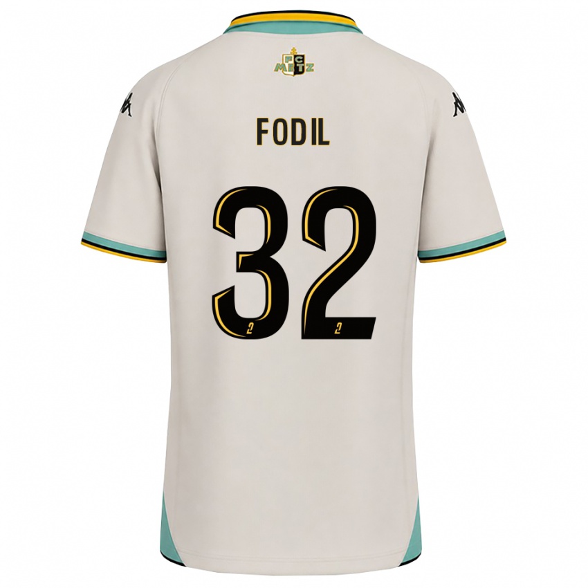 נשים Maria Fodil #32 לבן פרחוני שחור הרחק ג'רזי 2026/27 חולצה קצרה