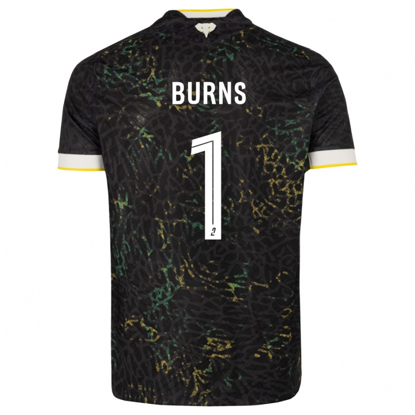 נשים Emily Burns #1 שחור לבן צהוב הרחק ג'רזי 2026/27 חולצה קצרה