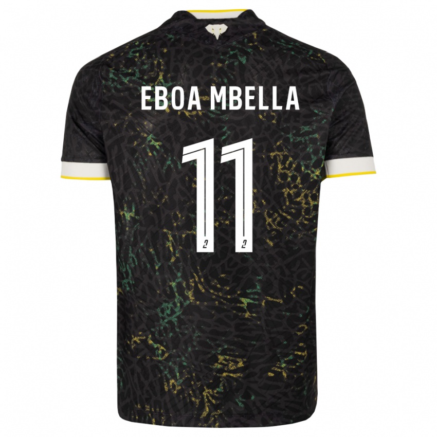 נשים Eden Eboa Mbella #11 שחור לבן צהוב הרחק ג'רזי 2026/27 חולצה קצרה