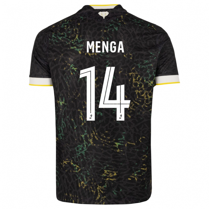 נשים Marlone Menga #14 שחור לבן צהוב הרחק ג'רזי 2026/27 חולצה קצרה