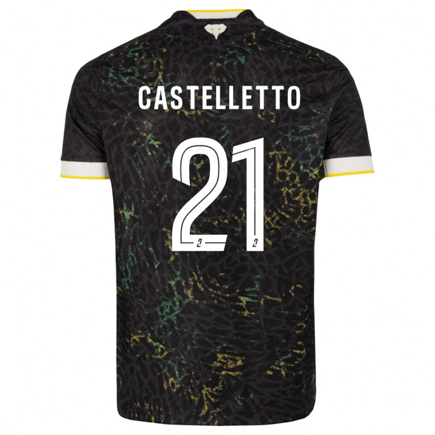 נשים ז'אן-שארל קסטלטו #21 שחור לבן צהוב הרחק ג'רזי 2026/27 חולצה קצרה