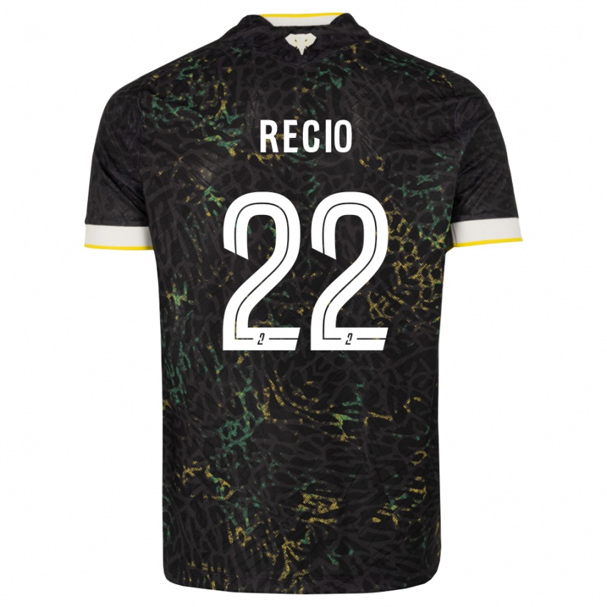 נשים Andrea Recio #22 שחור לבן צהוב הרחק ג'רזי 2026/27 חולצה קצרה