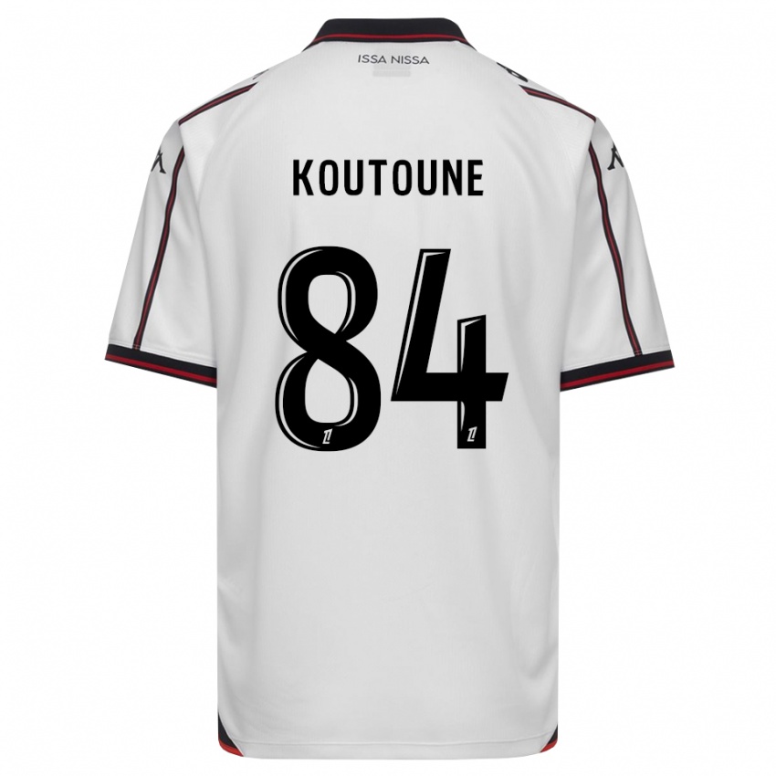 נשים Hamza Koutoune #84 שחור לבן הרחק ג'רזי 2026/27 חולצה קצרה