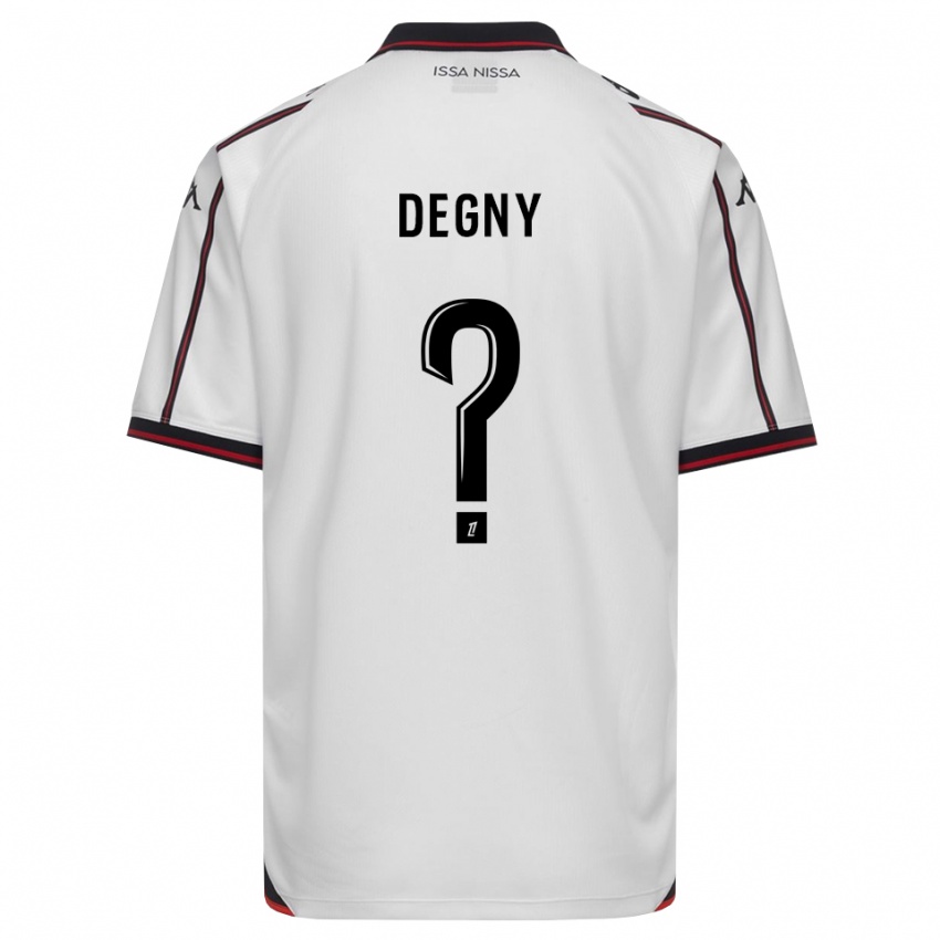 נשים Ethan Degny #0 שחור לבן הרחק ג'רזי 2026/27 חולצה קצרה