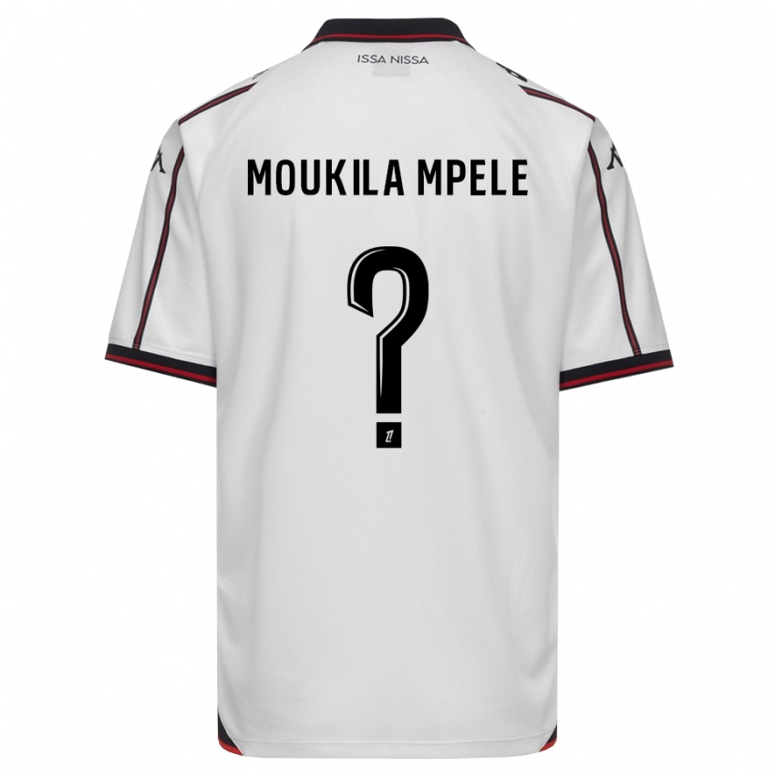 נשים Beny Moukila Mpele #0 שחור לבן הרחק ג'רזי 2026/27 חולצה קצרה