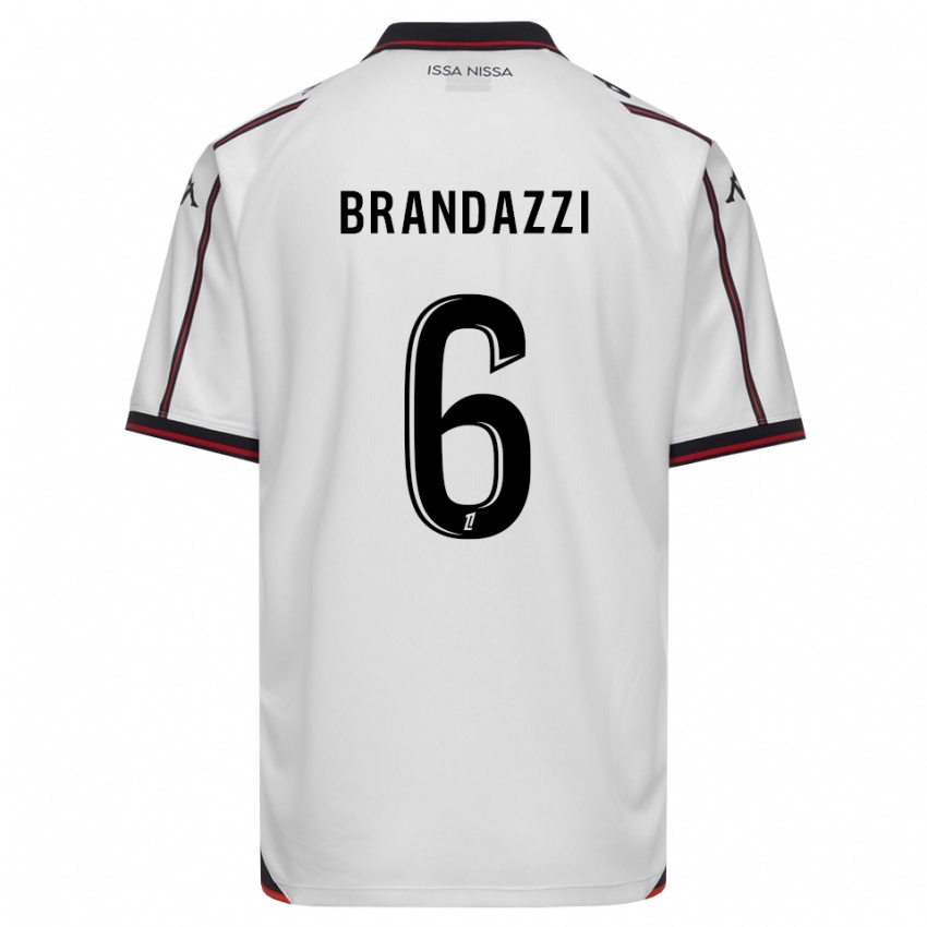 נשים Fiona Brandazzi #6 שחור לבן הרחק ג'רזי 2026/27 חולצה קצרה