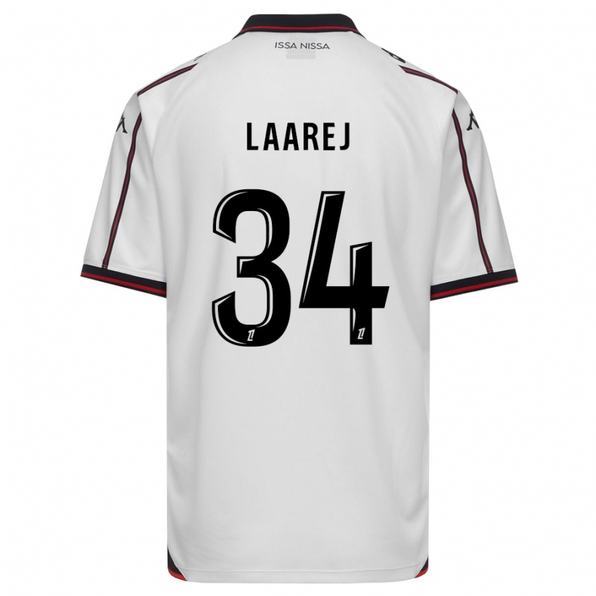 נשים Nassim Laarej #34 שחור לבן הרחק ג'רזי 2026/27 חולצה קצרה