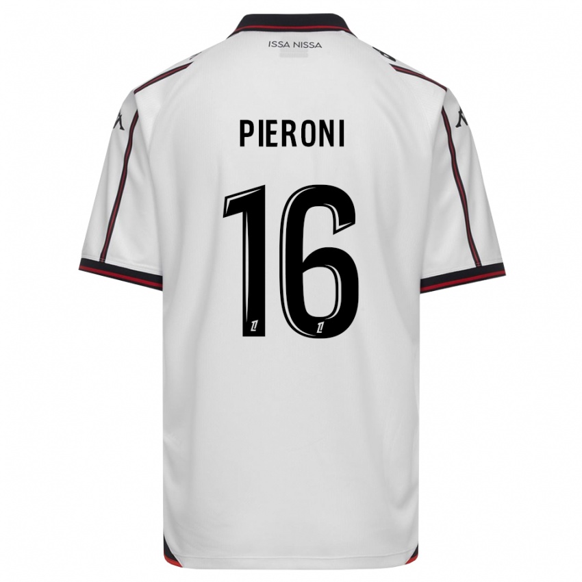 נשים Dorian Pieroni #16 שחור לבן הרחק ג'רזי 2026/27 חולצה קצרה