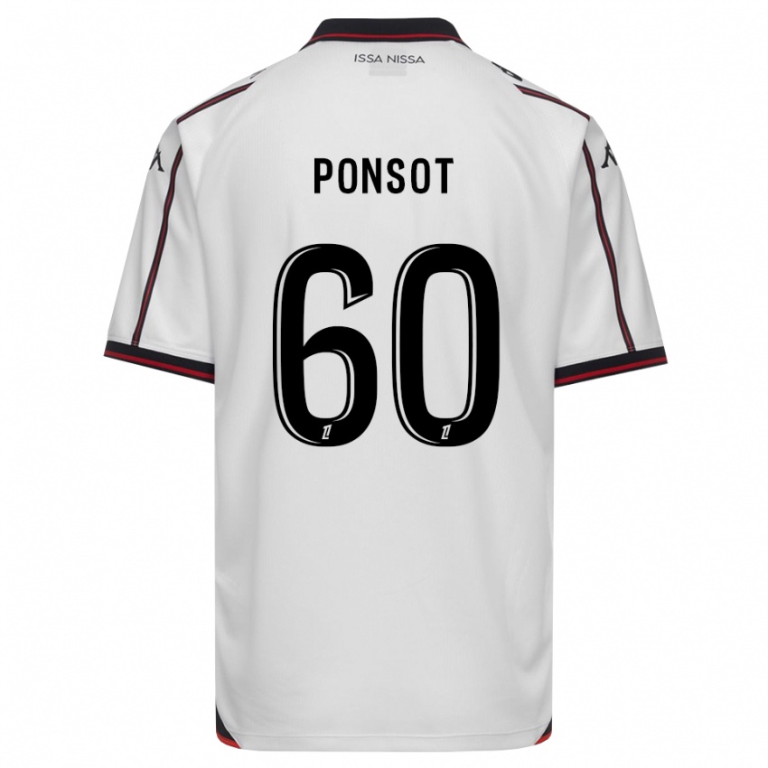 נשים Martin Ponsot #60 שחור לבן הרחק ג'רזי 2026/27 חולצה קצרה