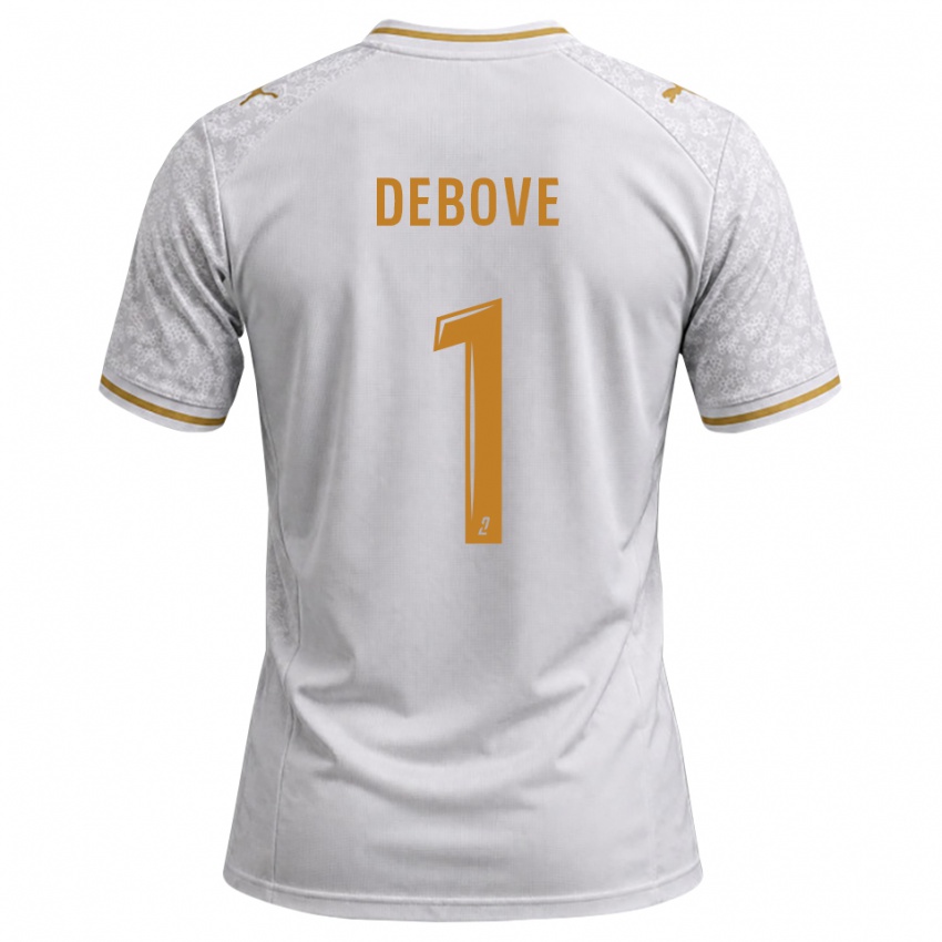 נשים Maxime Debove #1 לבן אפור זהב הרחק ג'רזי 2026/27 חולצה קצרה