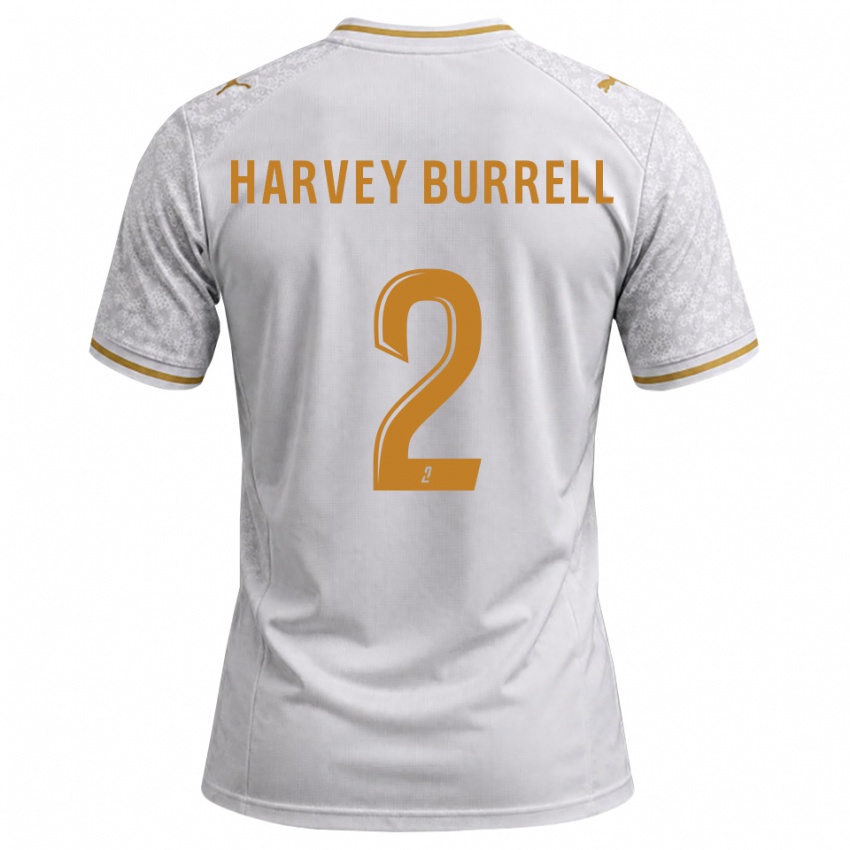 נשים William Harvey Burrell #2 לבן אפור זהב הרחק ג'רזי 2026/27 חולצה קצרה