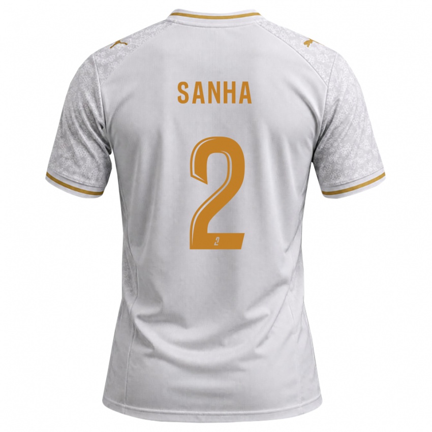 נשים Dylan Sanha #2 לבן אפור זהב הרחק ג'רזי 2026/27 חולצה קצרה