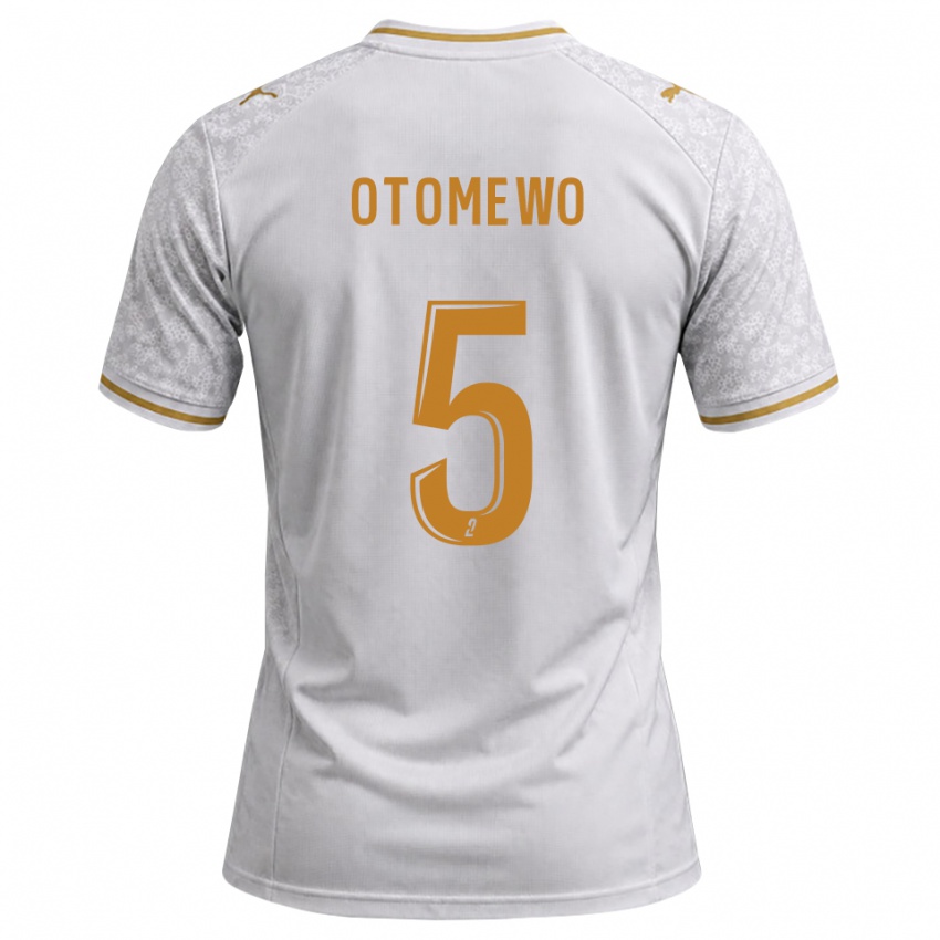 נשים John Otomewo #5 לבן אפור זהב הרחק ג'רזי 2026/27 חולצה קצרה