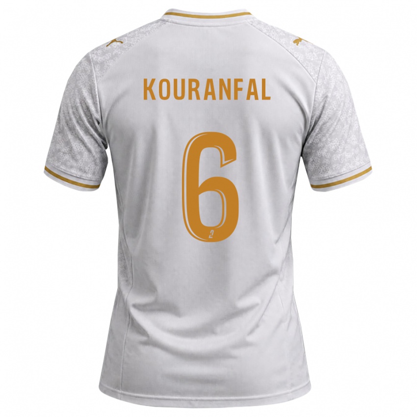 נשים Chamsedin Kouranfal #6 לבן אפור זהב הרחק ג'רזי 2026/27 חולצה קצרה