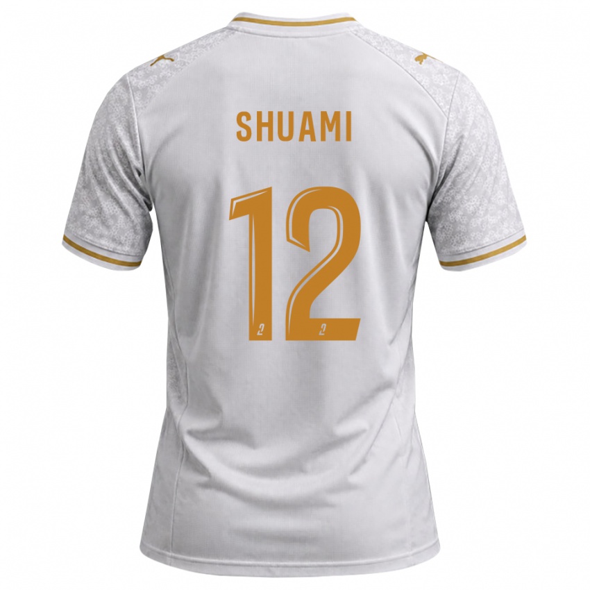 נשים Lenny-Calvin Shuami #12 לבן אפור זהב הרחק ג'רזי 2026/27 חולצה קצרה