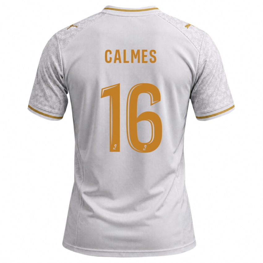 נשים Alexandre Calmes #16 לבן אפור זהב הרחק ג'רזי 2026/27 חולצה קצרה