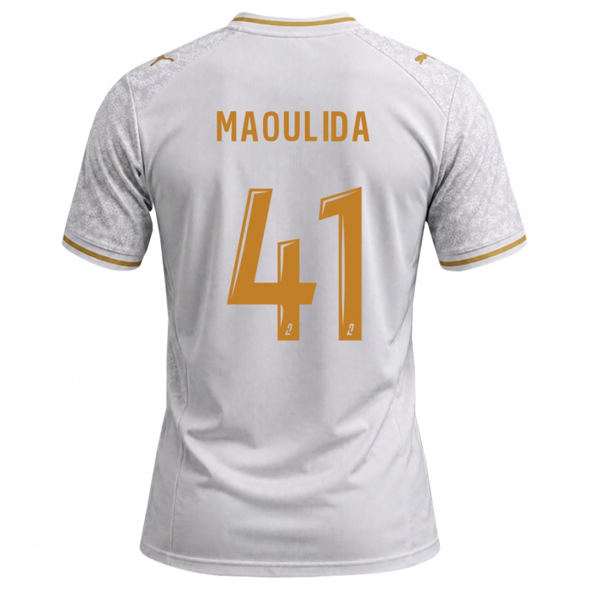נשים Assimina Maoulida #41 לבן אפור זהב הרחק ג'רזי 2026/27 חולצה קצרה