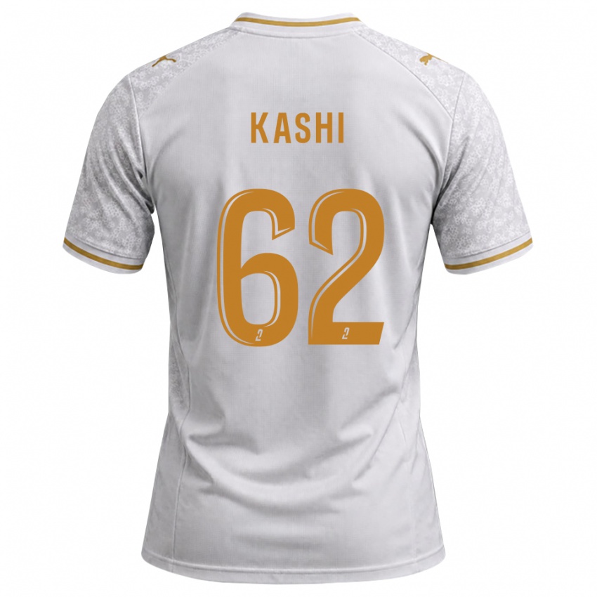 נשים Amine Kashi #62 לבן אפור זהב הרחק ג'רזי 2026/27 חולצה קצרה
