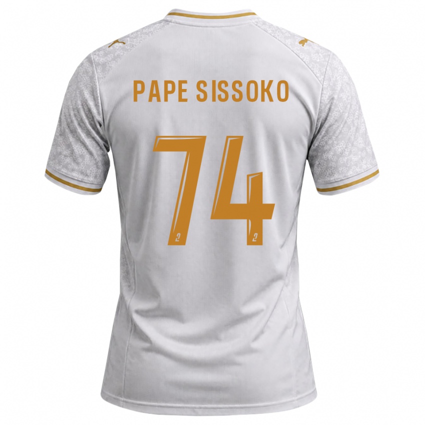 נשים Niama Pape Sissoko #74 לבן אפור זהב הרחק ג'רזי 2026/27 חולצה קצרה