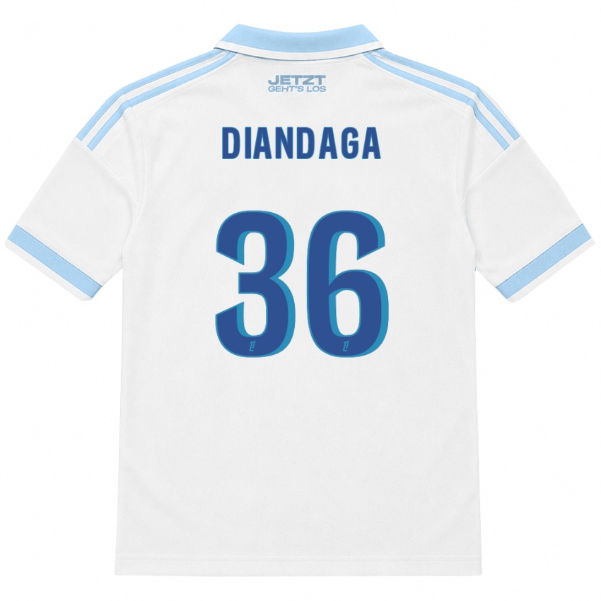 נשים Hermann Diandaga #36 כחול שמיים בהיר לבן אדום הרחק ג'רזי 2026/27 חולצה קצרה