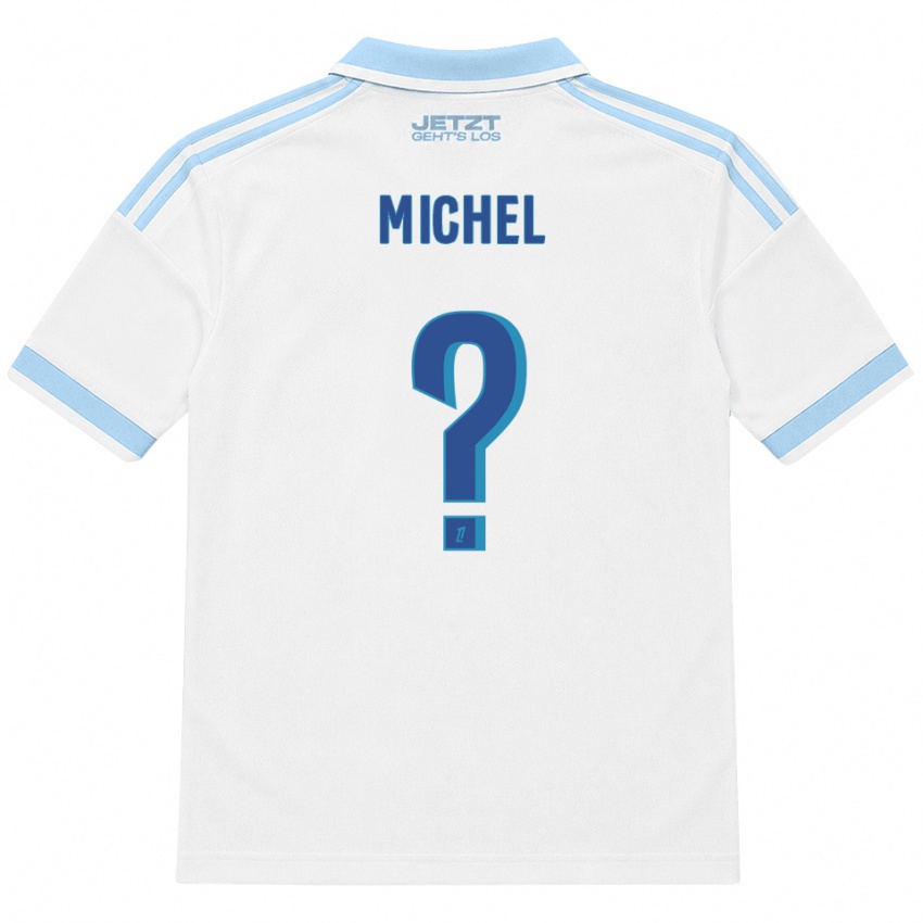 נשים Clément Michel #0 כחול שמיים בהיר לבן אדום הרחק ג'רזי 2026/27 חולצה קצרה