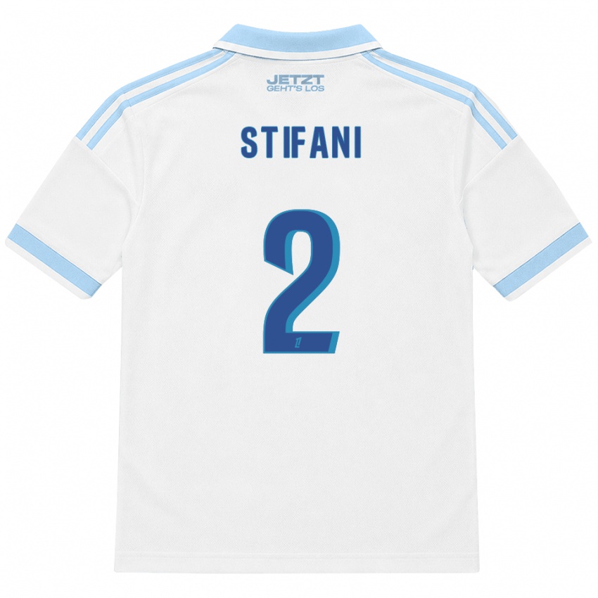 נשים Nolaan Stifani #2 כחול שמיים בהיר לבן אדום הרחק ג'רזי 2026/27 חולצה קצרה