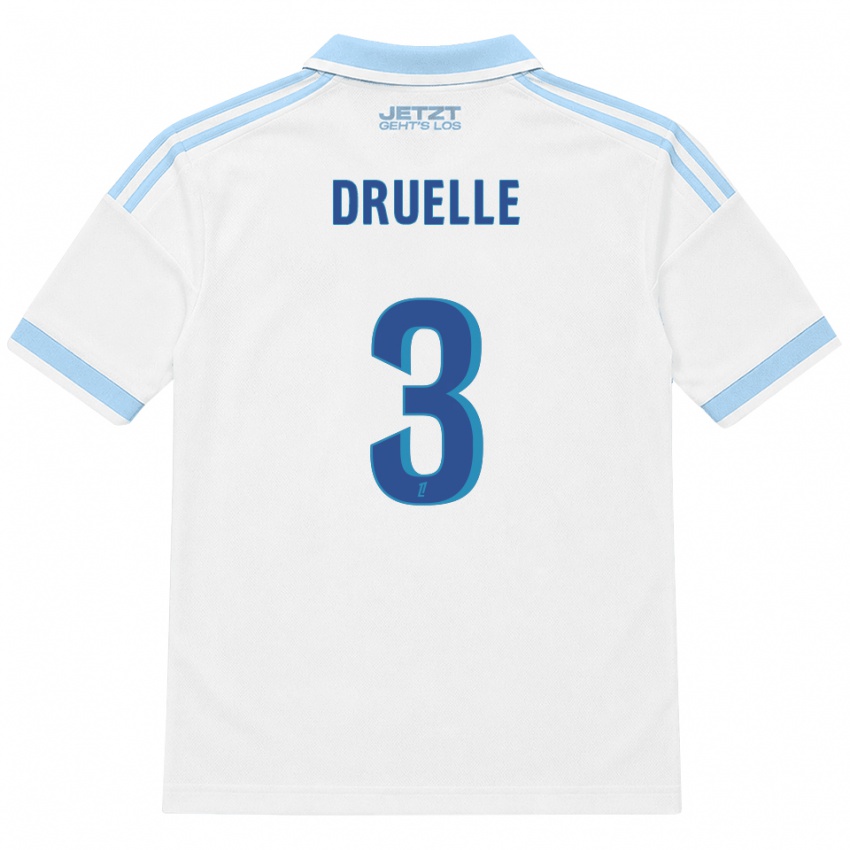 נשים Robin Druelle #3 כחול שמיים בהיר לבן אדום הרחק ג'רזי 2026/27 חולצה קצרה