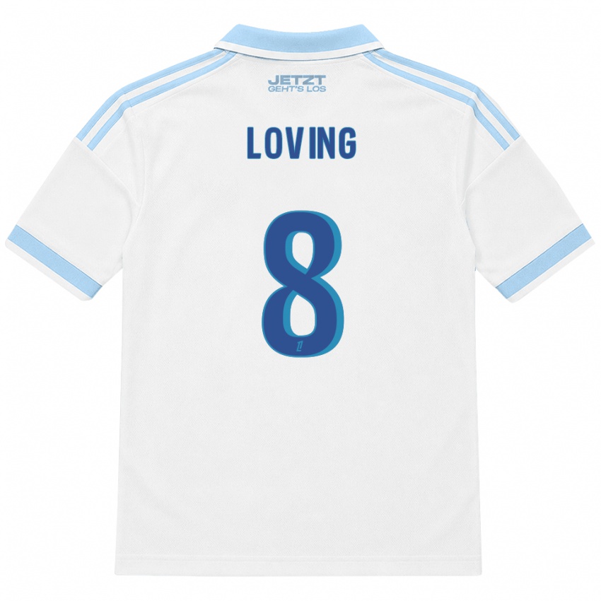 נשים Emma Loving #8 כחול שמיים בהיר לבן אדום הרחק ג'רזי 2026/27 חולצה קצרה