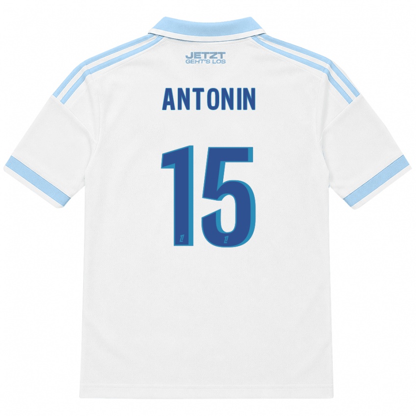 נשים Erwan Antonin #15 כחול שמיים בהיר לבן אדום הרחק ג'רזי 2026/27 חולצה קצרה