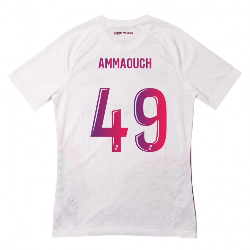 נשים Aymen Ammaouch #49 לבן ורוד סגול הרחק ג'רזי 2026/27 חולצה קצרה