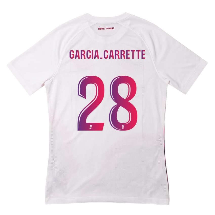 נשים Hortense Garcia-Carrette #28 לבן ורוד סגול הרחק ג'רזי 2026/27 חולצה קצרה