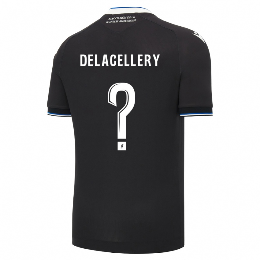 נשים Coralie Delacellery #0 שחור כחול לבן הרחק ג'רזי 2026/27 חולצה קצרה