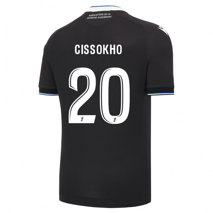 נשים Mamoudou Cissokho #20 שחור כחול לבן הרחק ג'רזי 2026/27 חולצה קצרה