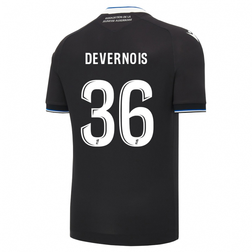נשים Tidiane Devernois #36 שחור כחול לבן הרחק ג'רזי 2026/27 חולצה קצרה